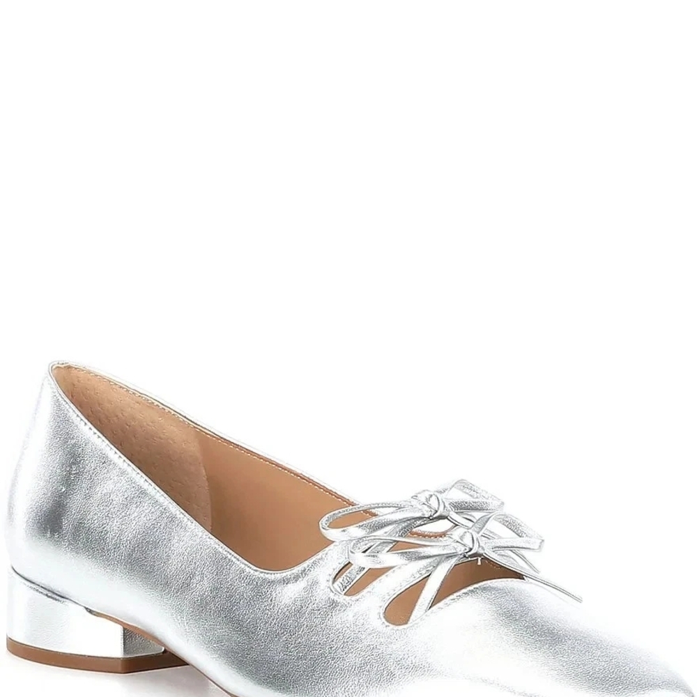 Copper Key Silver Flats with Bow Detail